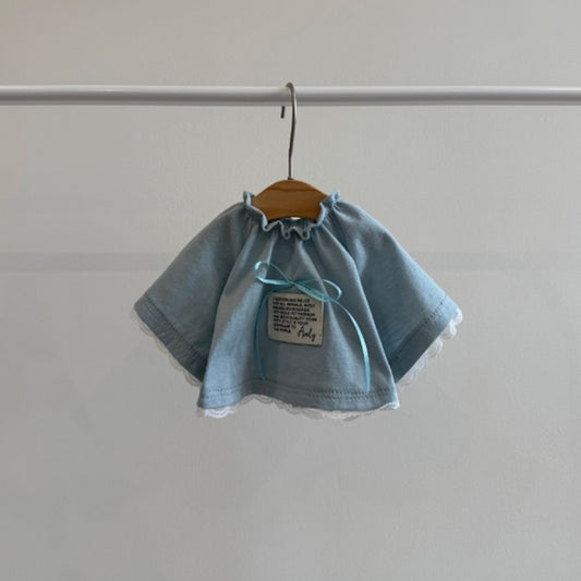 Avely Blue organic crop tee