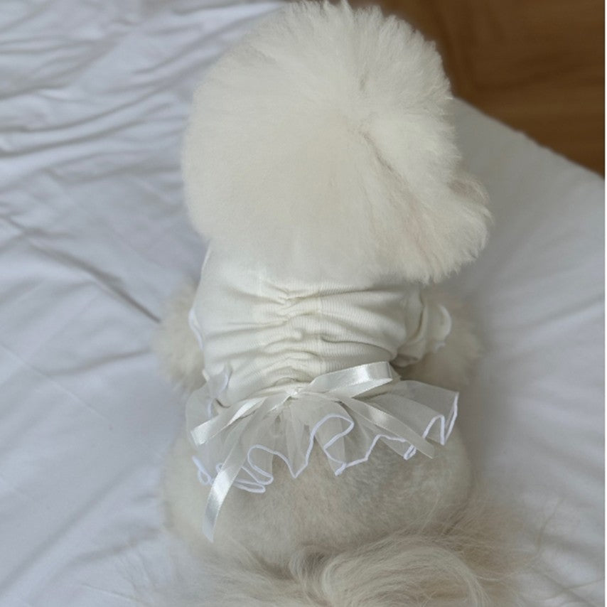 Avely Cream shirring top