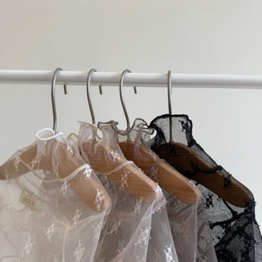 Avely White net mesh tee