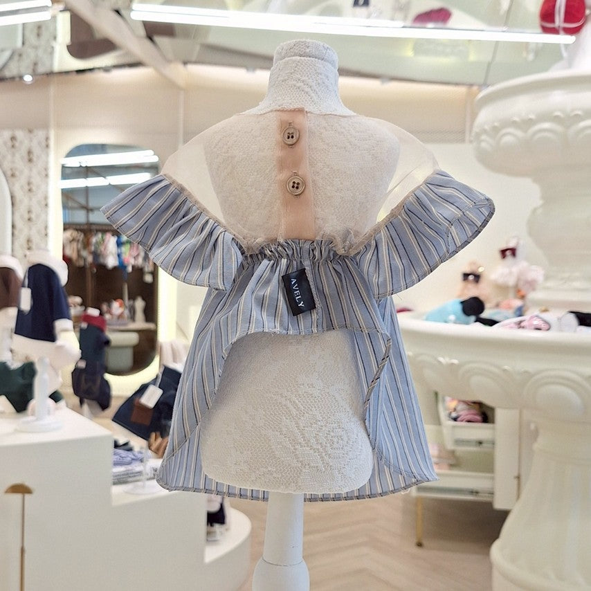 Avely Blue stripes dress