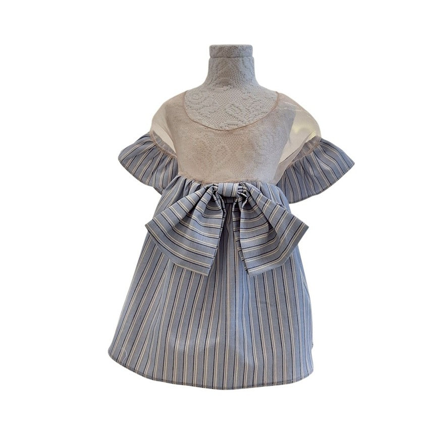 Avely Blue stripes dress