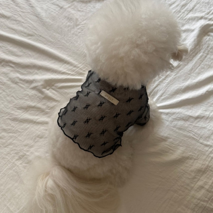 Avely Navy Lace Blouse