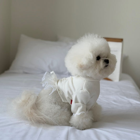 Avely Cream shirring top