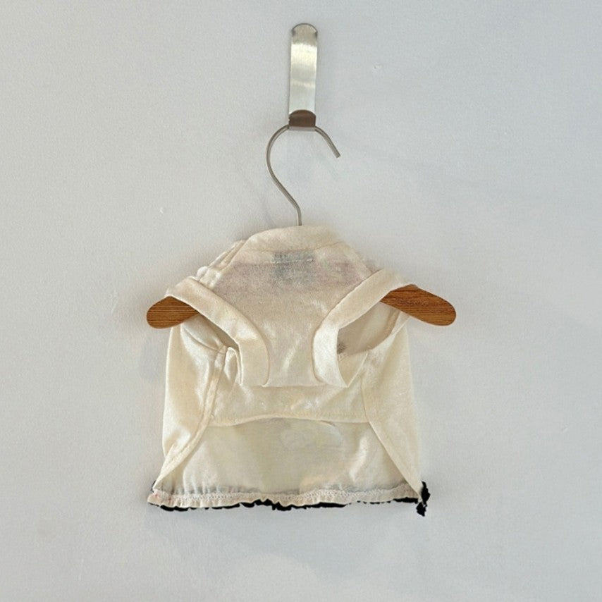 Avely White Glitter crop