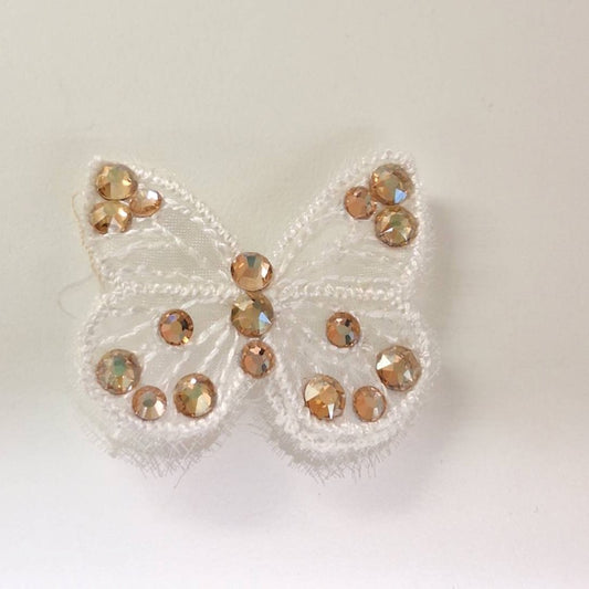 White Butterfly Clip Bijoux